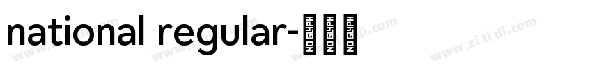 national regular字体转换